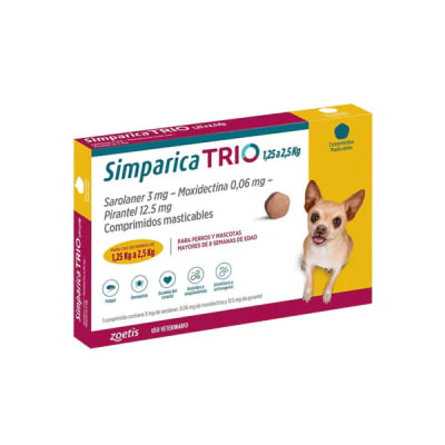 Simparica Trio 1.25 - 2.5 Kg 1 Comprimidos