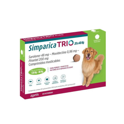 Simparica Trio 20 - 40 Kg 3 Comprimidos