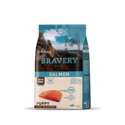 Bravery Puppy Salmón Large & Medium Breeds 4 Kg