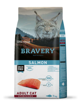Bravery Salmón Adult Cat Sterilized 7 Kg