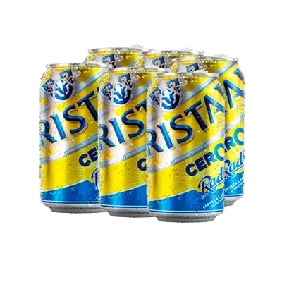 PACK CRISTAL CERO RADLER LATA X 6 UNID 350 CC