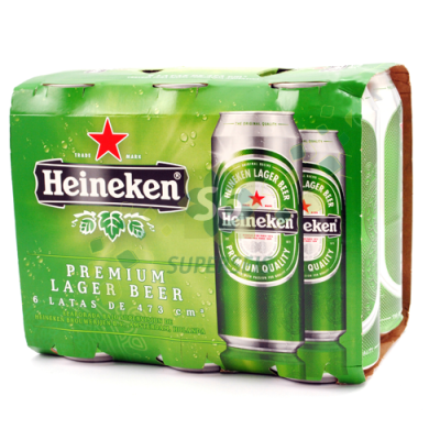 PACK HEINEKEN LATA X 6 UNID 470 CC 