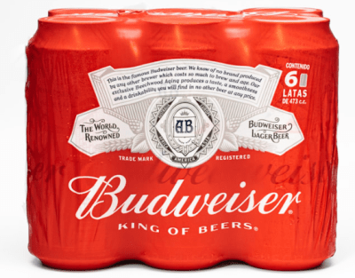 PACK BUDWEISER LATA 473 CC X 6 UNID