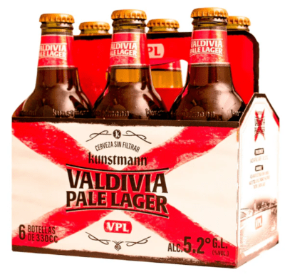 PACK KUNSTMANN VALDIVIA PALE LAGER DESECHABLE 330 CC X 6 UNID (SEC 4)