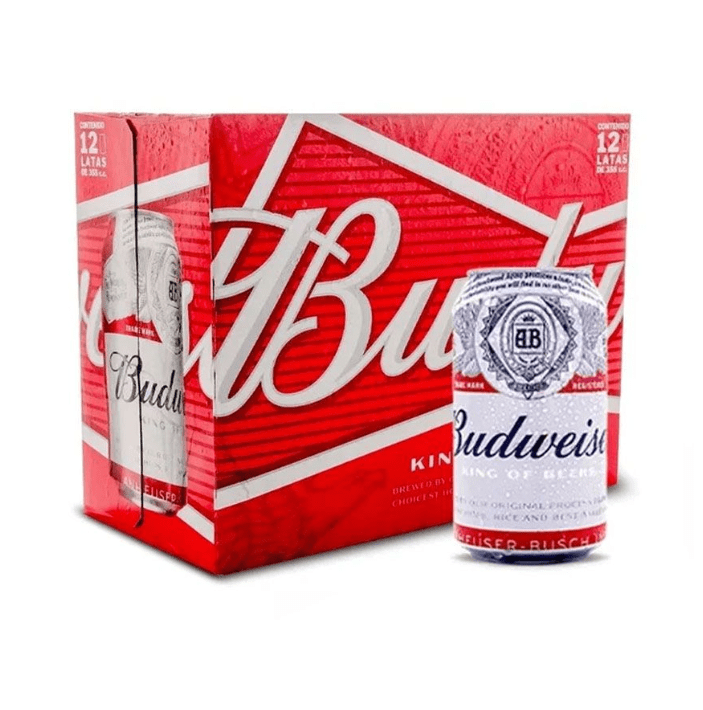 PACK BUDWEISER LATA X 12 UNID 354CC | Quillotana Distribuidora