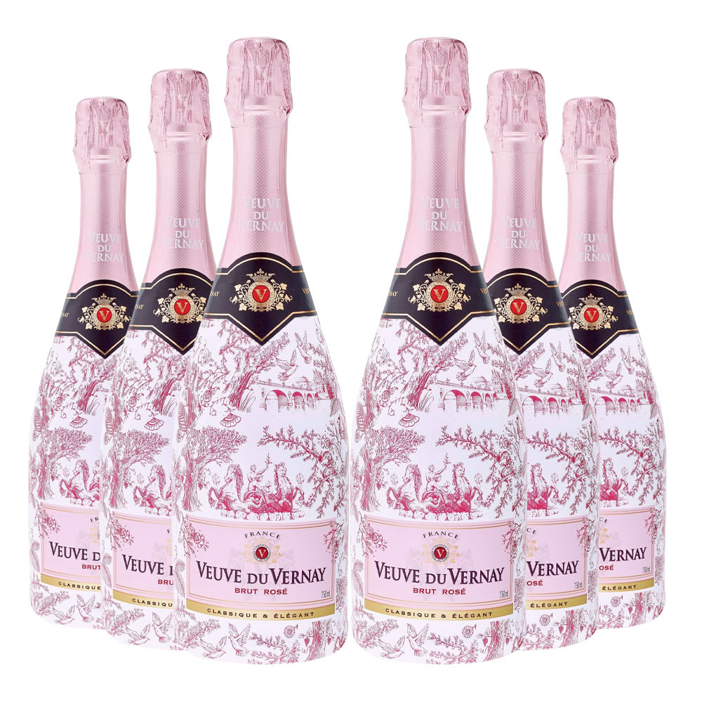 6 Espumante Veuve du Vernay Brut Rose