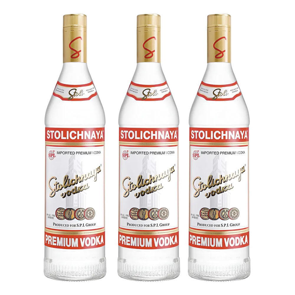3 Vodka Stolichnaya Litro