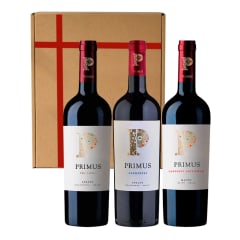 3 Vinos Primus Cabernet Sauvignon, Carmenere, Ensamblaje