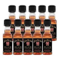 10 Miniaturas Whisky Jim Beam Black, Pet