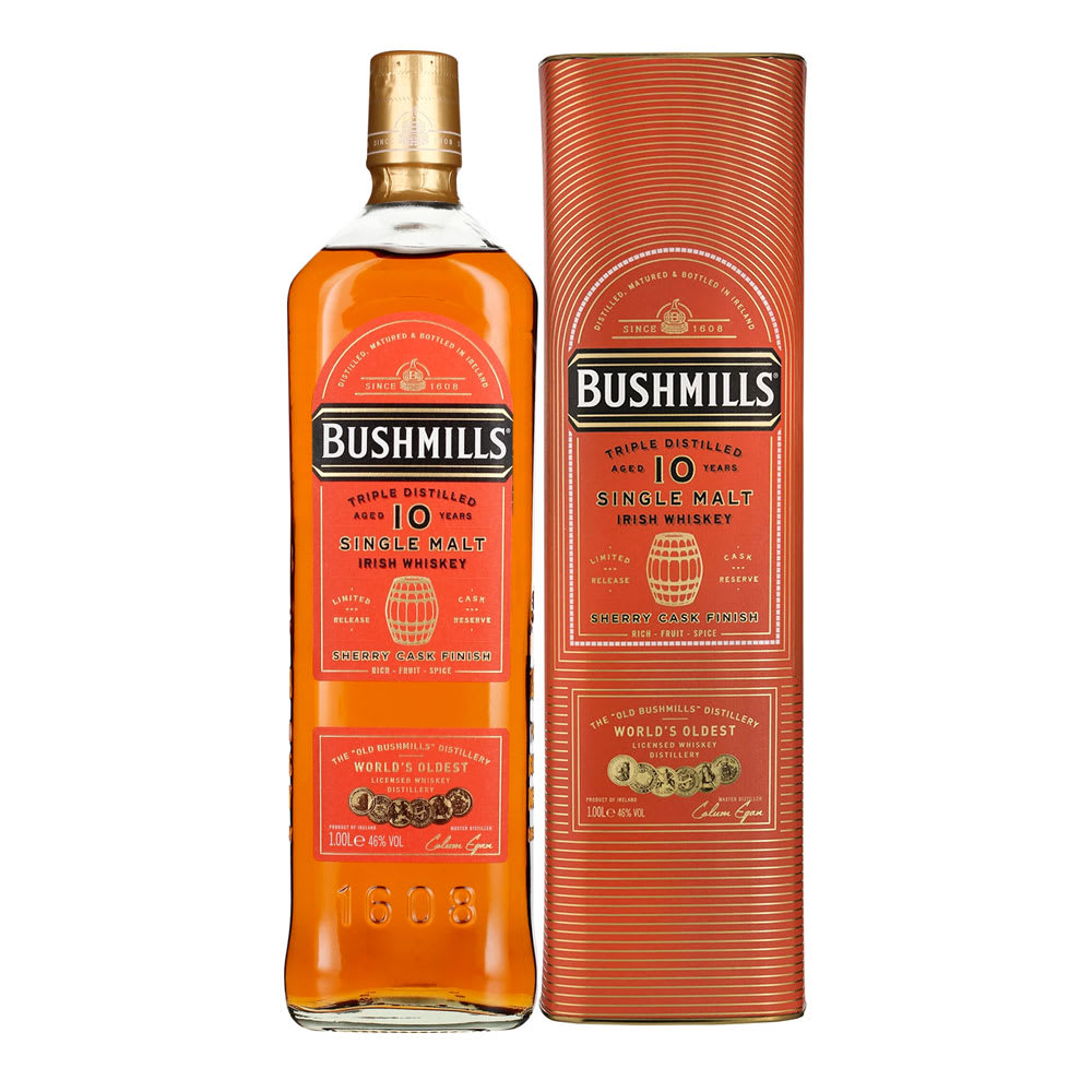 Whisky Bushmills 10 años. 1000ml. Single Malt Sherry Cask.1