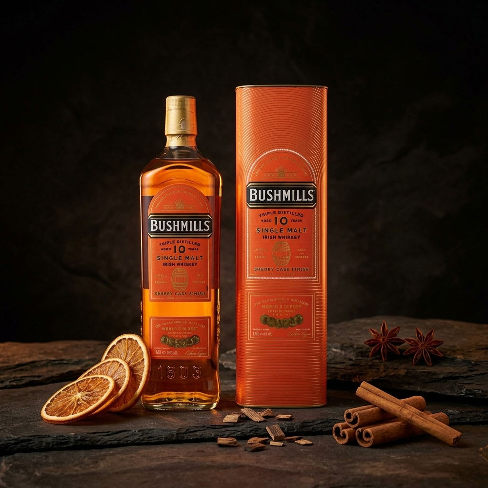Whisky Bushmills 10 años. 1000ml. Single Malt Sherry Cask.3