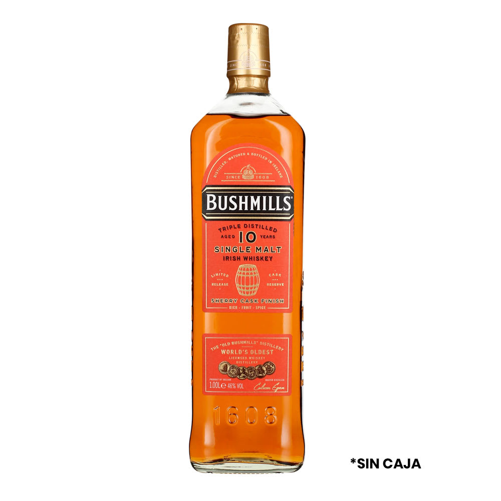 Whisky Bushmills 10 años. 1000ml. Single Malt Sherry Cask.4