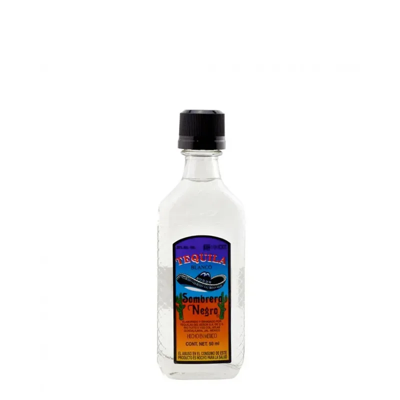 Miniatura Tequila Sombrero Negro, Blanco1