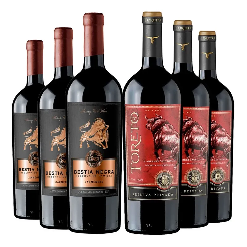 Vino Parrillero Pack: 3 Bestia Negra CA + 3 Toreto Rva CS2