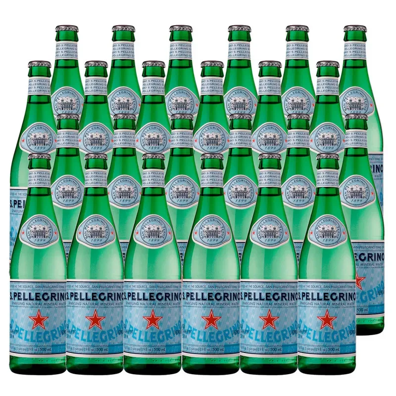 24 Agua San Pellegrino con Gas 505ml, Vidrio1