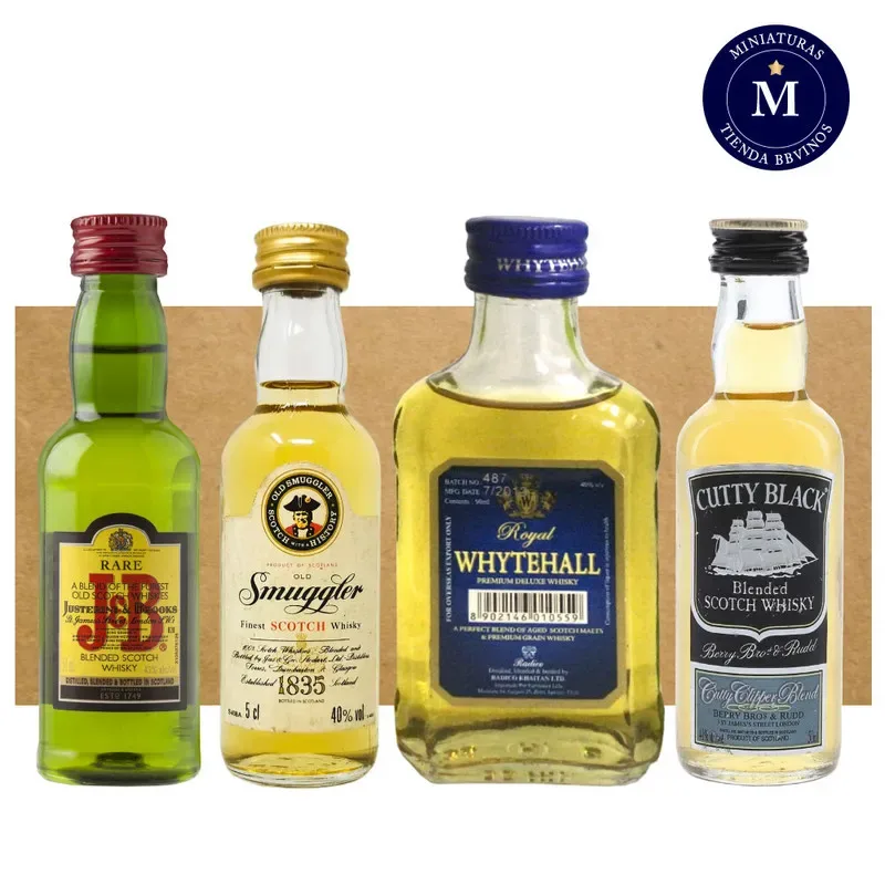 Miniaturas Whisky Coleccionable, 4 unidades (50ml)1
