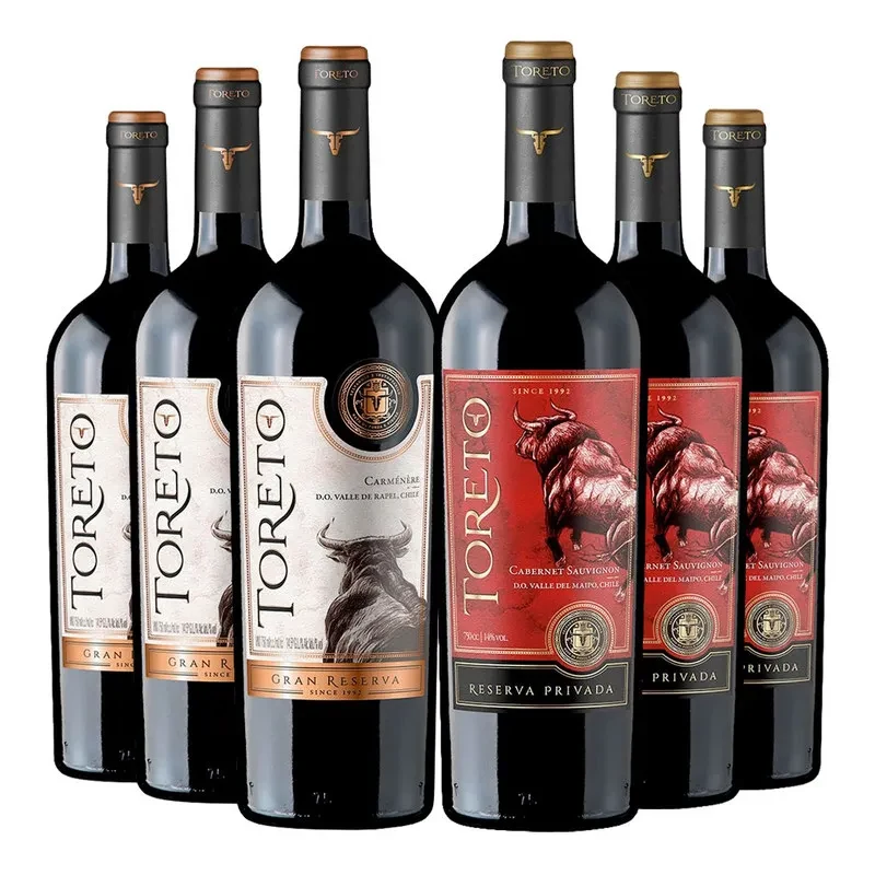 Vinos Parrillero Toreto: 3 Toreto G Rva Ca + 3 Toreto Rva CS2