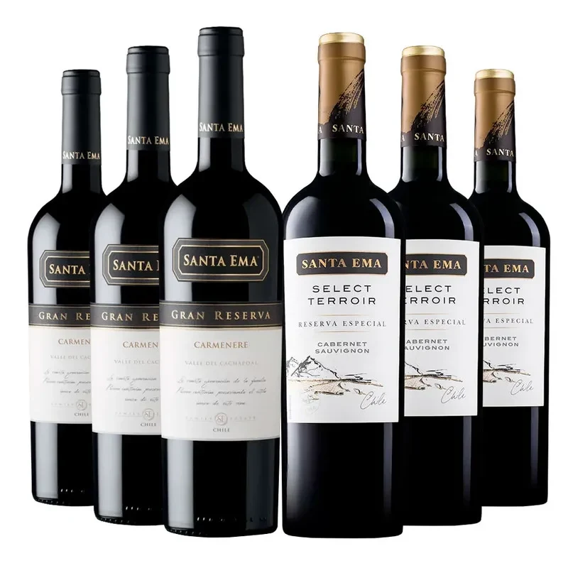 6 Vinos Golazo Sta Ema: 3 Gran Rva CA + 3 ST Rva CS2