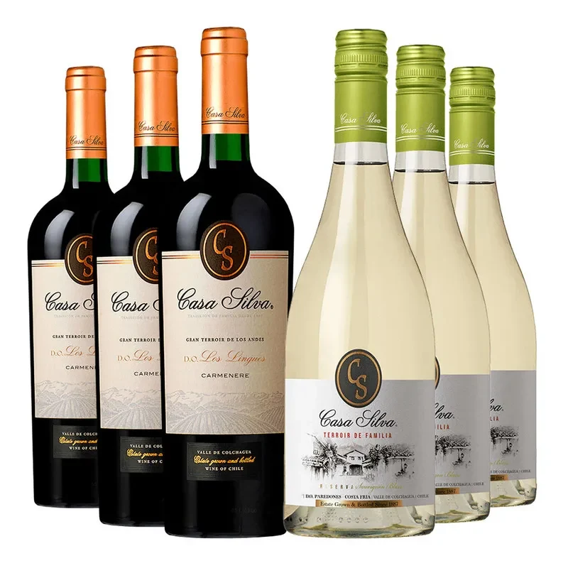 Vinos Mix Casa Silva: 3 Gran Terroir CA + 3 Terroir de Familia Reserva SB1