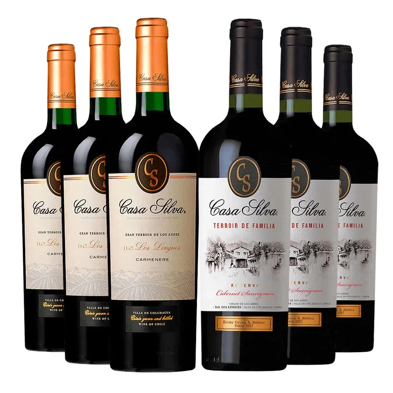 6 Vinos Mix Casa Silva: Gran Terroir CA + Reserva CS2