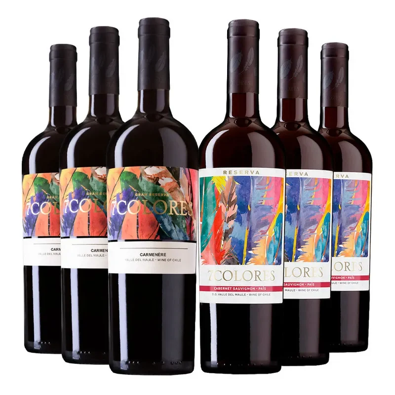 6 Vinos Mix 7 Colores: 3 Gran Rva. CA + 3 Rva. CS2