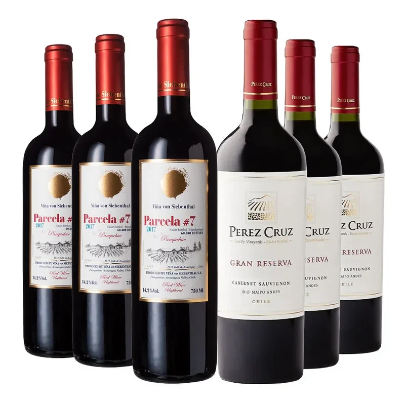 6 Vinos Pack: 3 Von Siebenthal Parcela 7 + 3 Perez Cruz Gran Reserva2