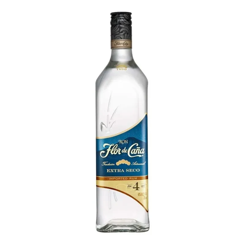 Ron Flor de Caña Extra Dry Blanco 4 años