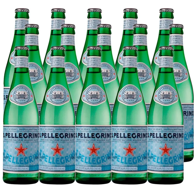 15 Agua San Pellegrino con Gas 750ml, Vidrio