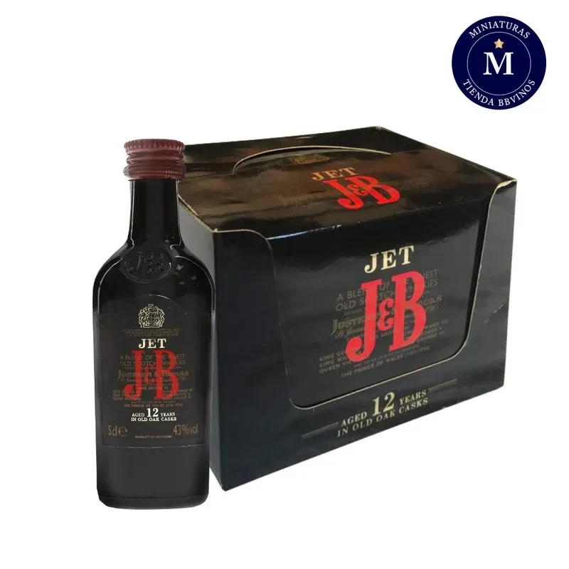 12 Miniaturas Whisky J&B JET 12 años