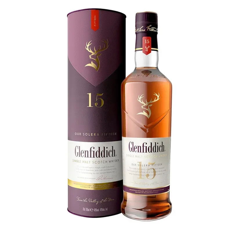 Whisky Glenfiddich 15 años Solera Reserve. Spydeside