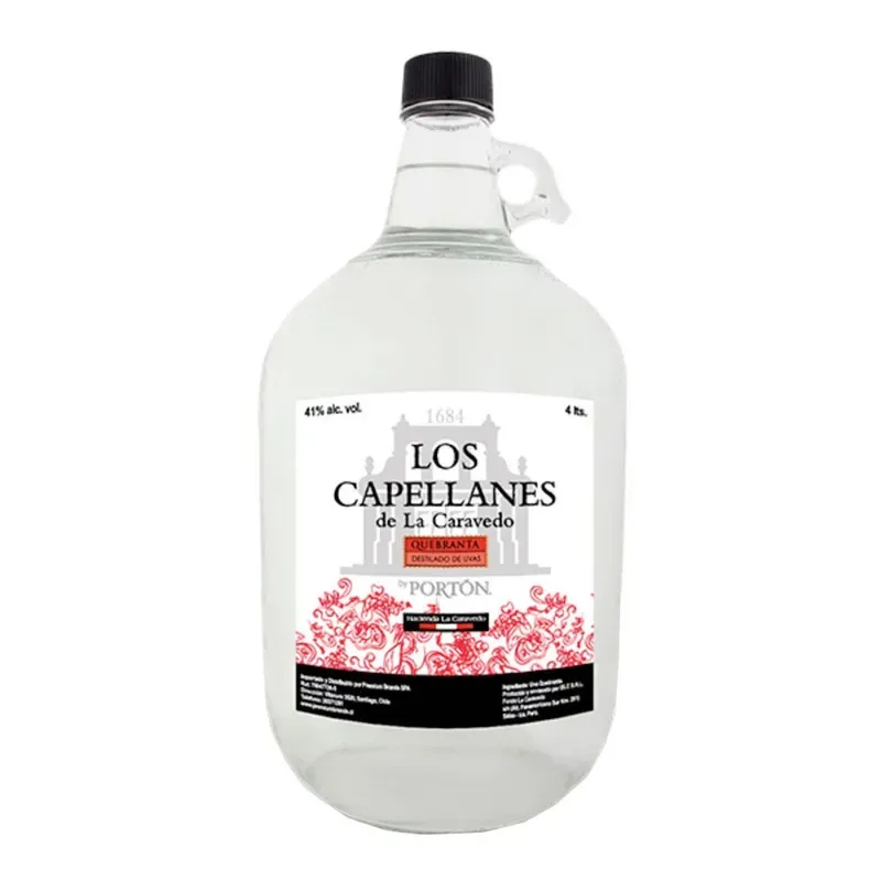 Destilado de Uva Los Capellanes de la Caravedo Quebranta 4L.