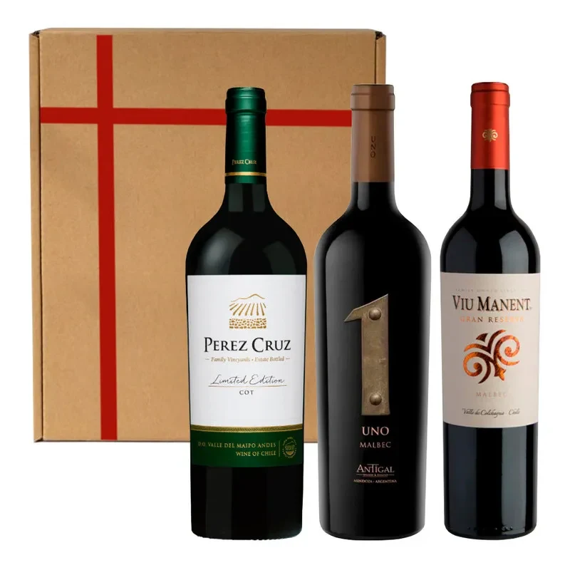 3 Vinos Mix Alta Gama Malbec