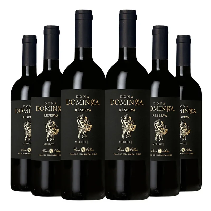 6 Vinos Doña Dominga Black Reserva Merlot