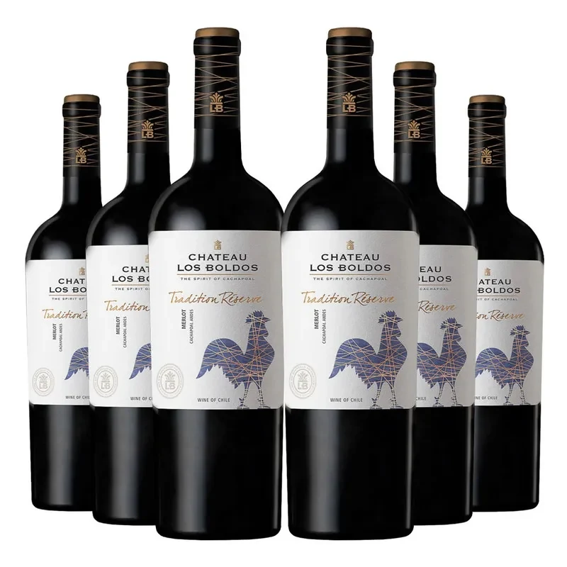 6 Vinos Los Boldos Tradition Reserve Merlot