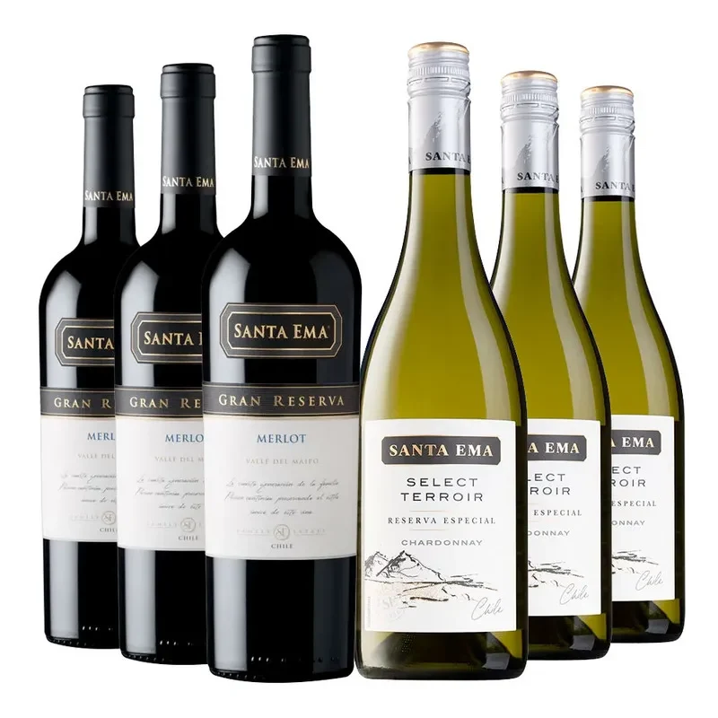 Vinos Mix Santa Ema: 3 SE Gran Reserva ME + 3 SE Select Terroir Reserva CH