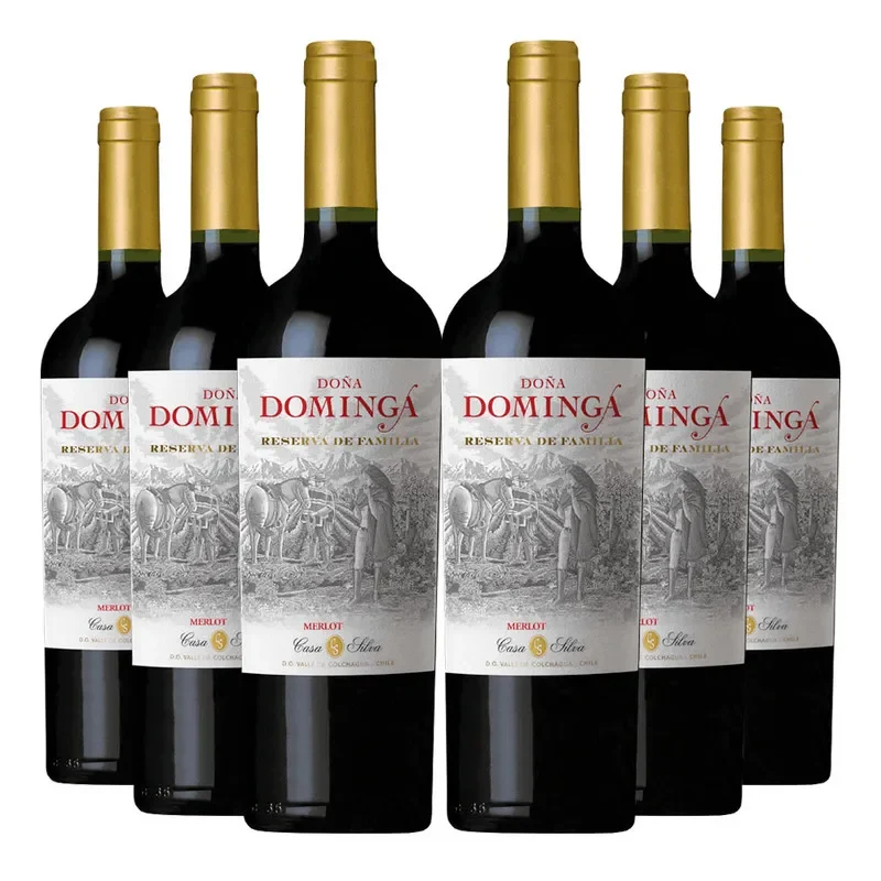6 Vinos Doña Dominga Rva de Flia Merlot