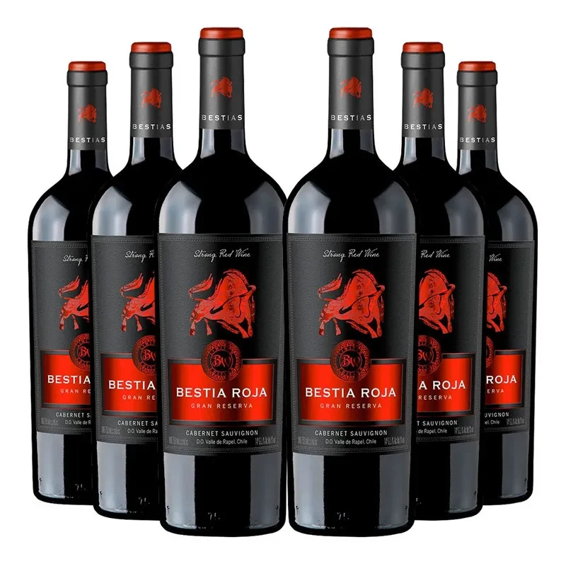 6 Vinos Bestia Roja Gran Reserva Cabernet Sauvignon