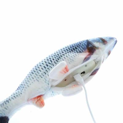 Peluche Pez  con Movimiento y Catnip Juguete para Gato (29 cm) (USB)