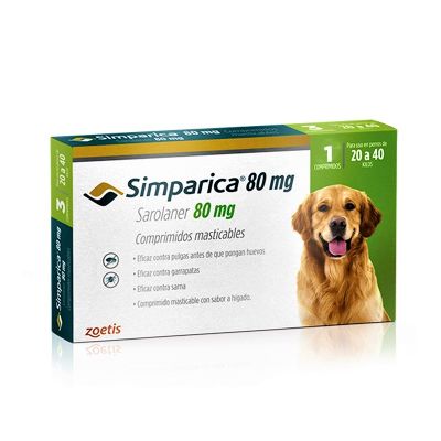 SIMPARICA 80 mg (20,1 - 40 kg)
