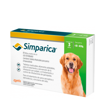 SIMPARICA 80 mg (20,1 - 40 kg)