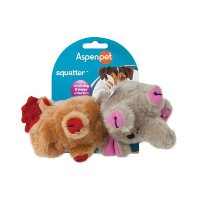 Aspenpet Small Dog  Puppy Elefante y Reno Juguete para Cachorro Pack de 2