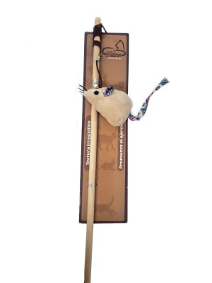 Varilla Feline con Ratón y Línea Elástica Juguete para Gato