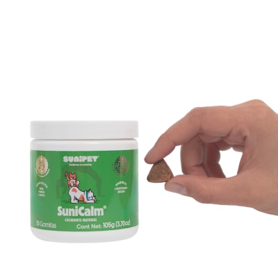 Sunicalm 70 Gomitas Suplemento Alimenticio Anti Estrés Perros y Gatos 105 gr