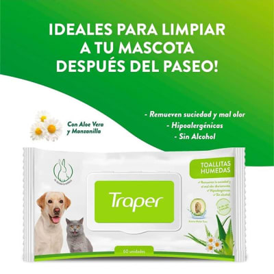Toallitas Humedas Traper 60 Unidad