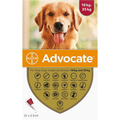 Advocate Antiparasitario Interno y externo para Perro de 10 a 25 kg Pipeta