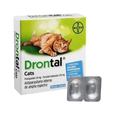 Drontal Cats 1 Sachet con 2 pastillas Antiparasitario Interno Gato Drontal Cats 1 Sachet con 2 pastillas Antiparasitario Interno Gato