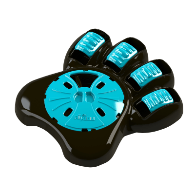 Comedero Interactivo Para Perros Garra Marrón y Azul