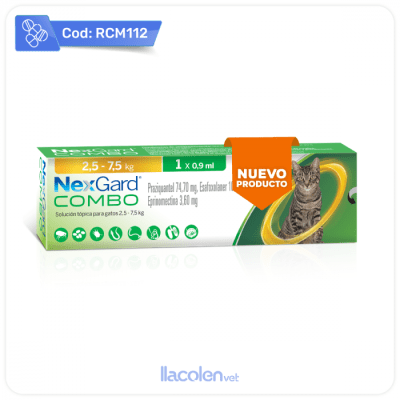 NexGard Combo Solución Tópica Para Gatos 2,5 a 7,5 Kg
