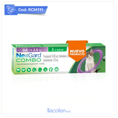 NexGard Combo Solución Tópica Para Gatos 0,8 a 2,5 Kg