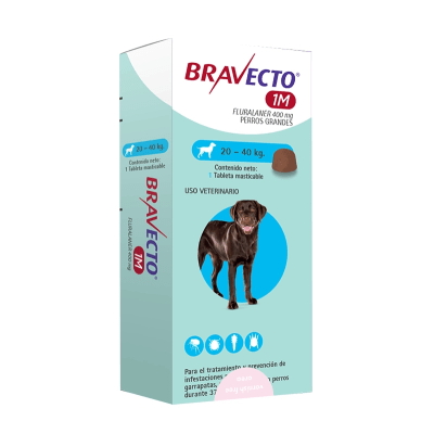 Bravecto Para Perro 1 mes de 20 a 40 kg